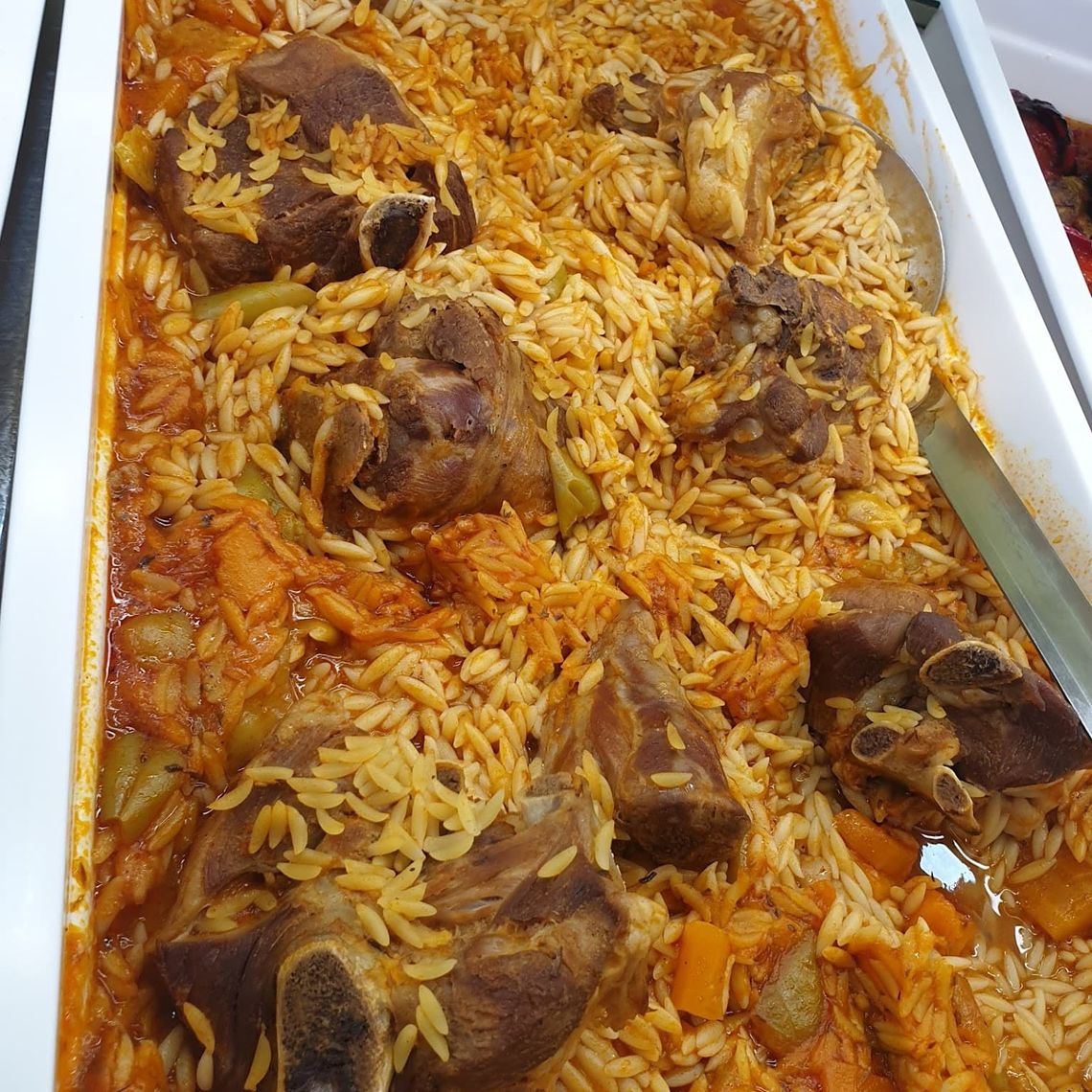 Lamb with orzo - Chicken House Samanidis